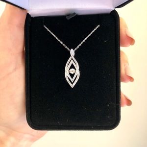 Kay Jewelers Silver Swivel Diamond Necklace